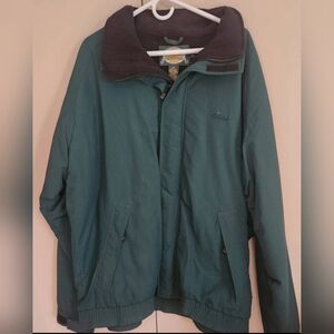 O48 Cabela's Outdoor Gear Dark Teal Insulated Lined Full-Zip Jacket Velcro & Zip
